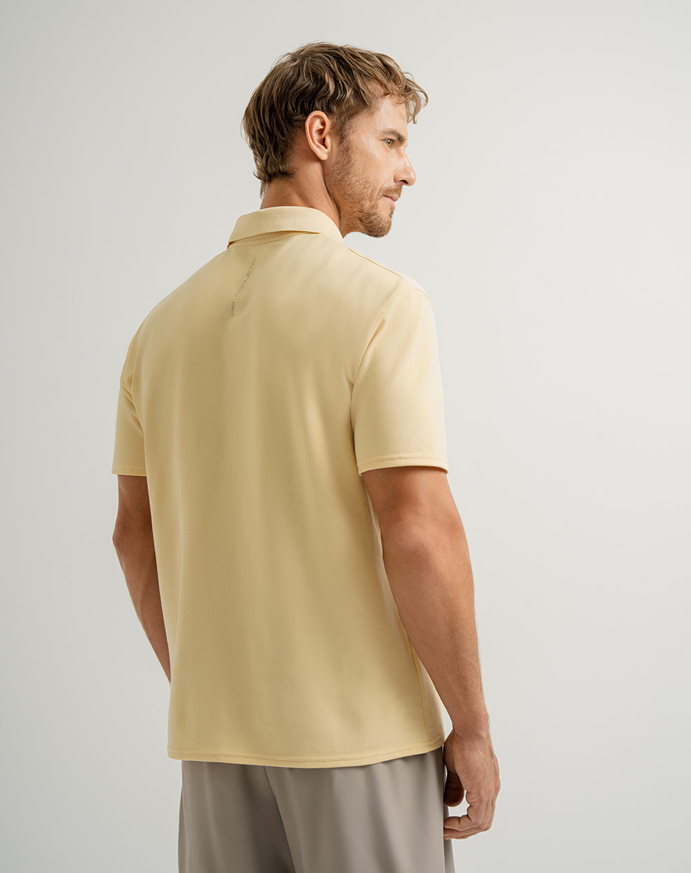 Polo regular algodón supima amarilla hombre