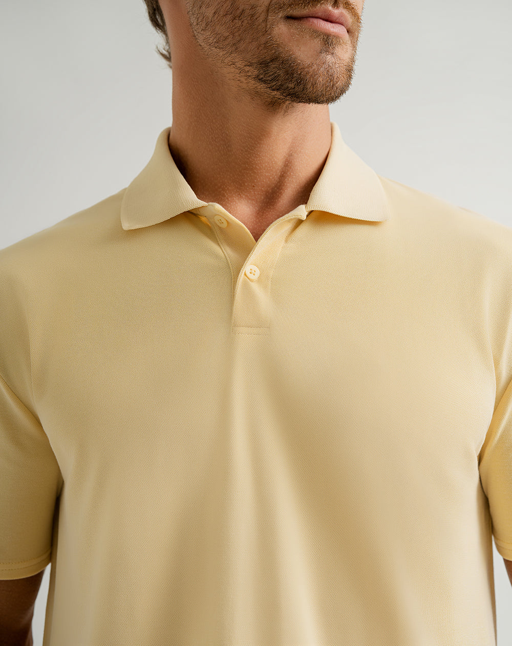 Polo regular algodón supima amarilla hombre