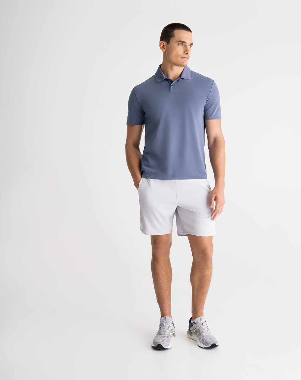 Polo regular algodón supima azul hombre