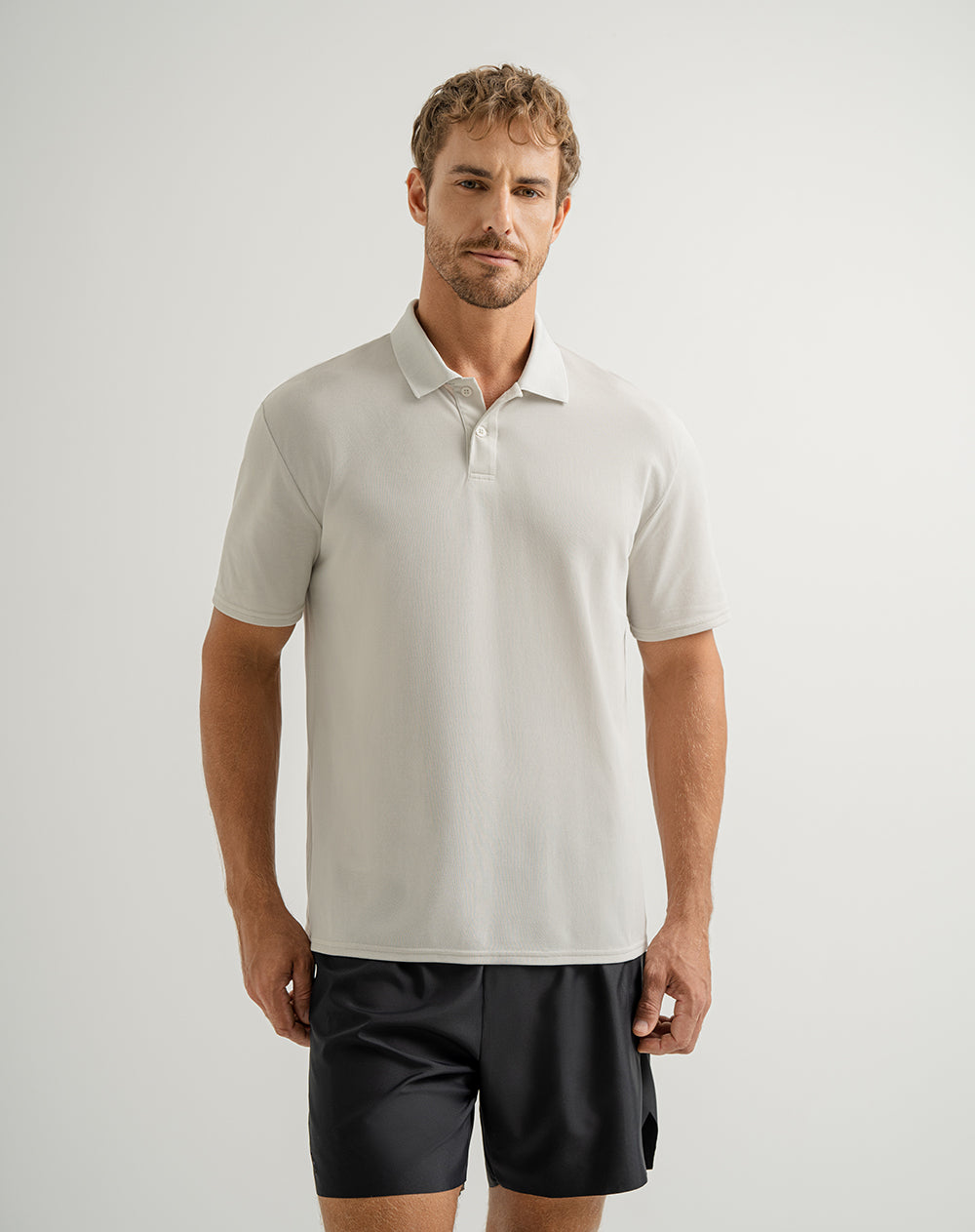 Polo regular fit gris