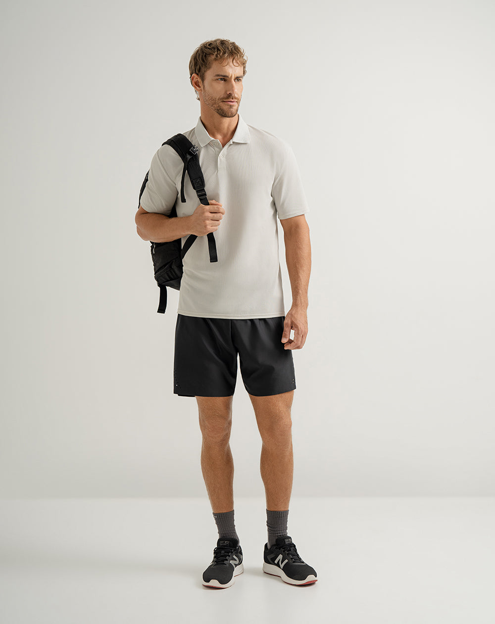 Polo regular algodón supima gris hombre