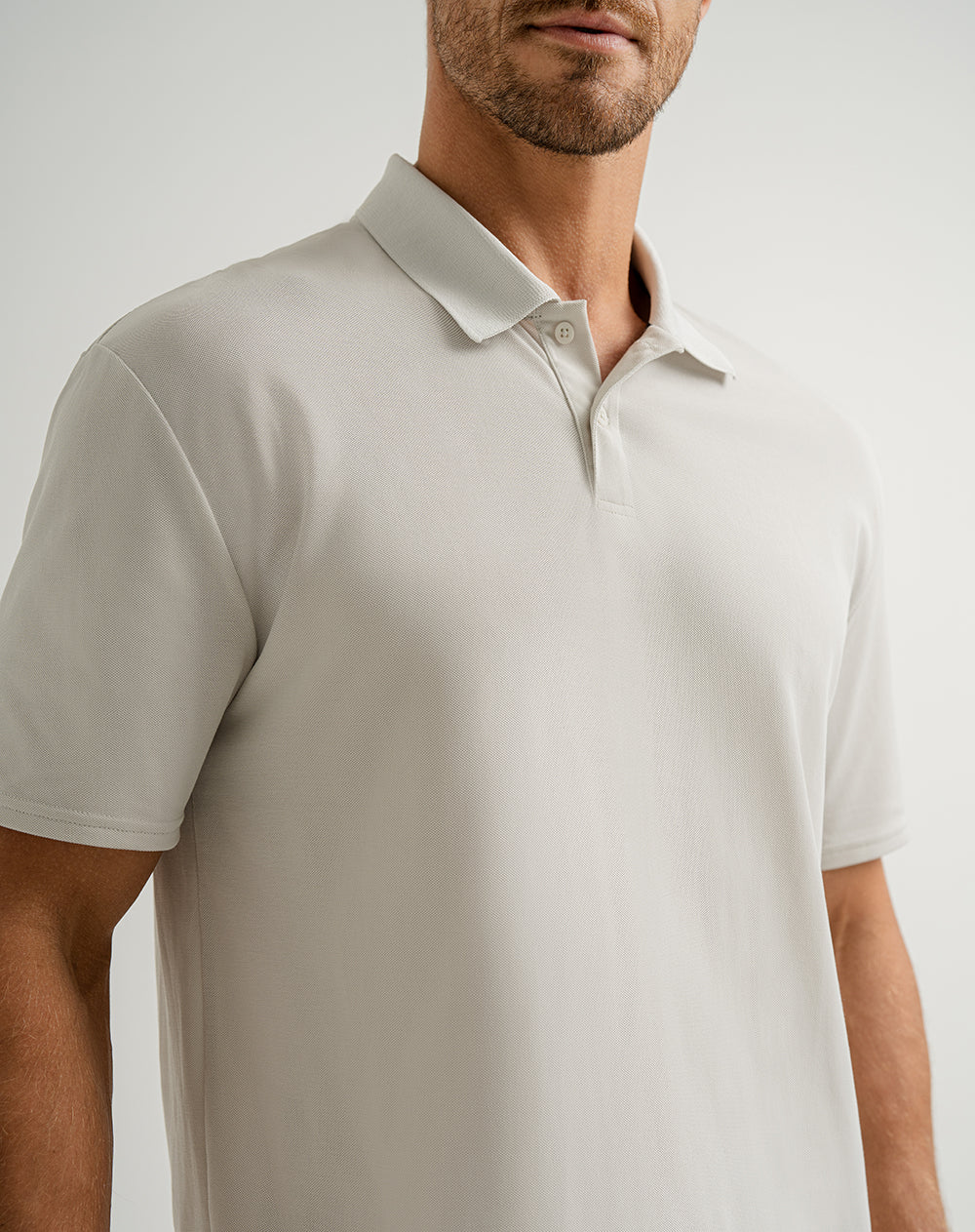 Polo regular algodón supima gris hombre