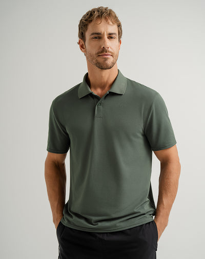 Polo regular algodón supima verde hombre