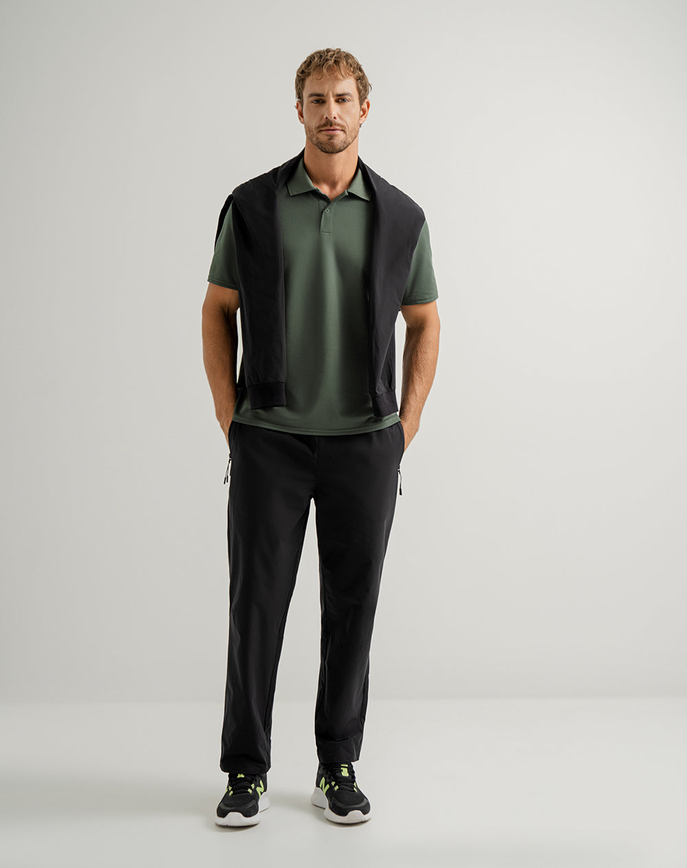 Polo regular algodón supima verde hombre
