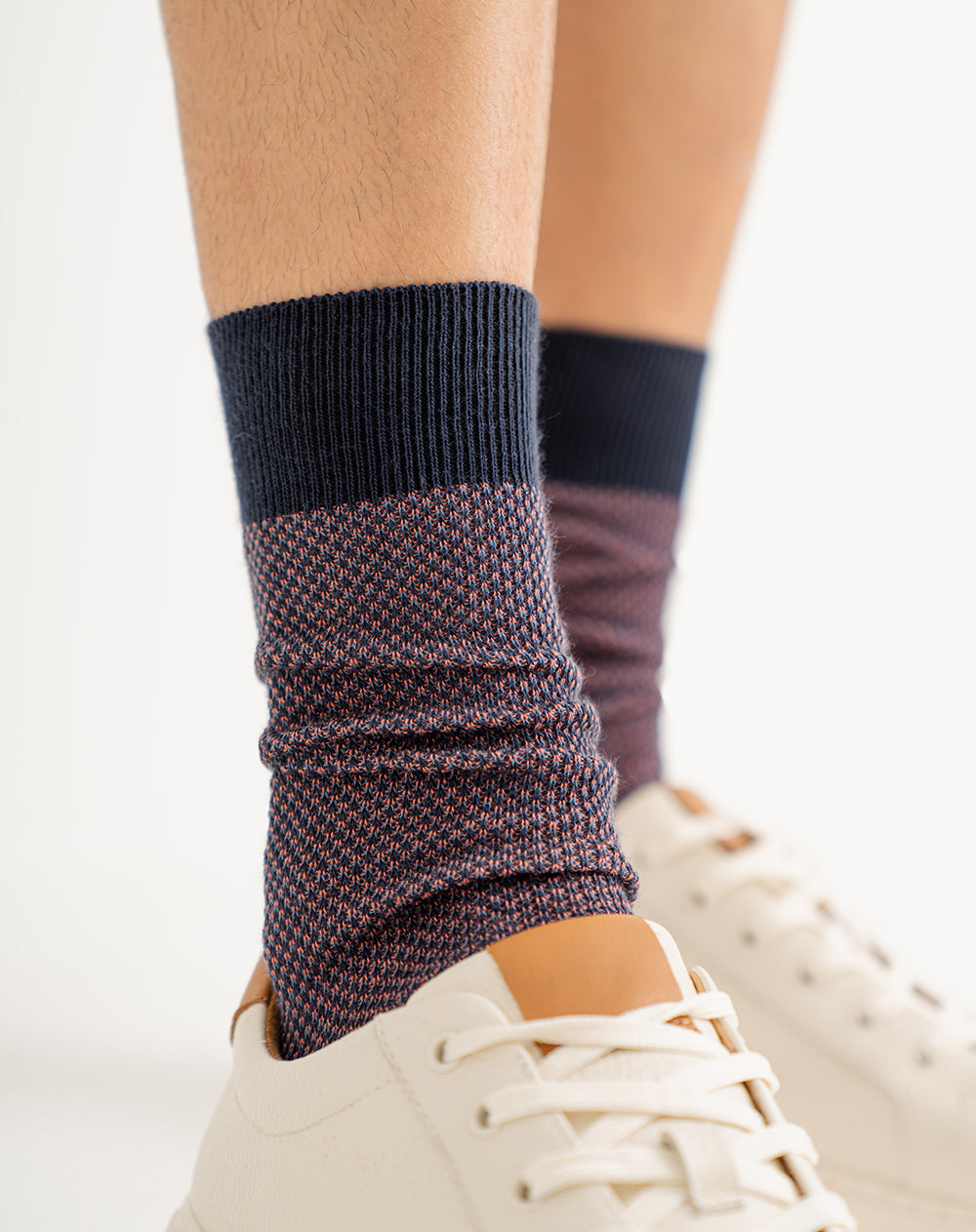 Medias para hombre largas en algodón azules