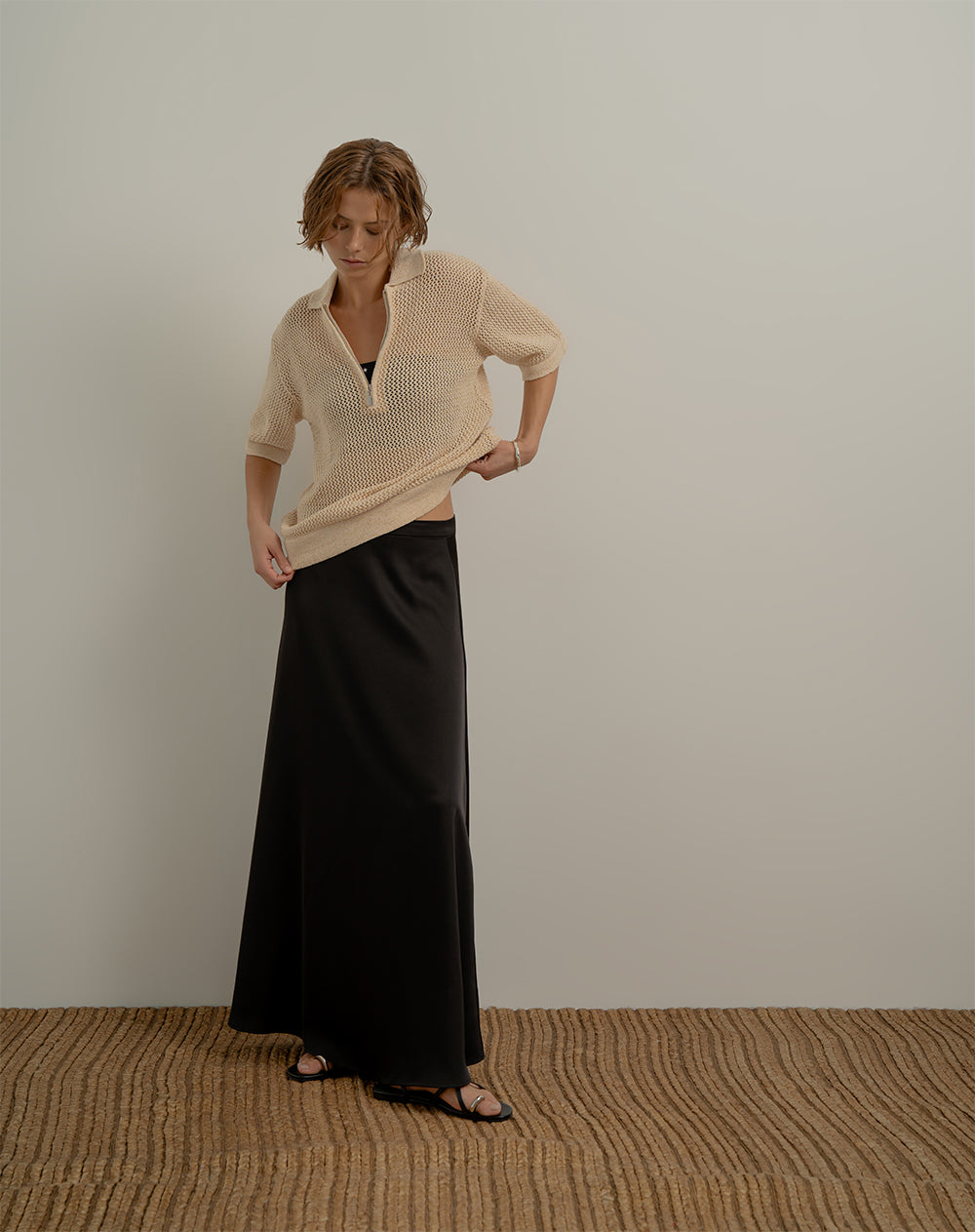 Polo regular fit crema