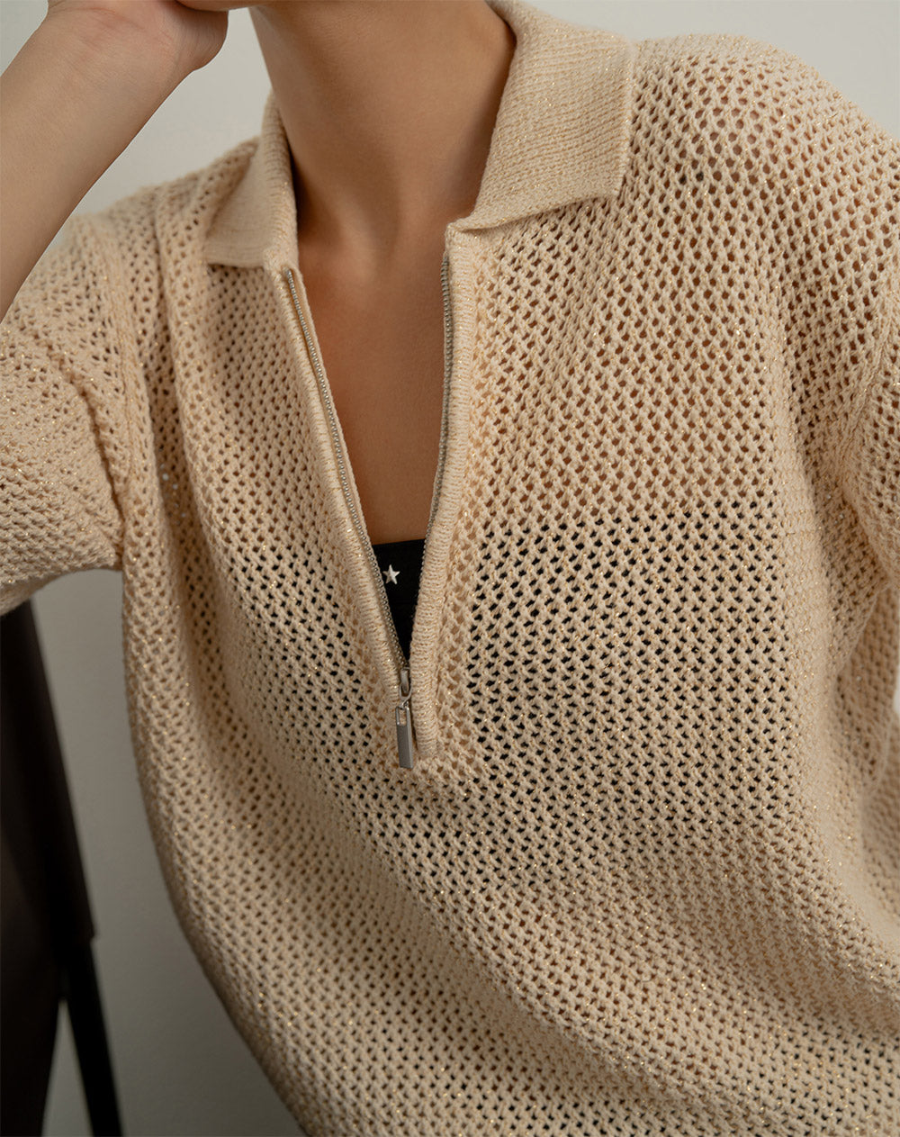 Polo regular fit crema