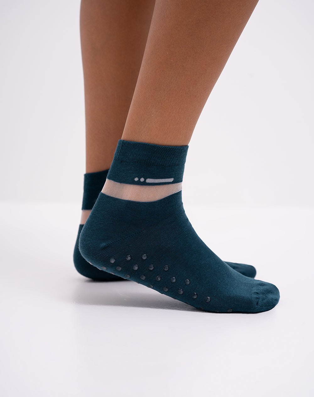 Medias deportivas mujer tobillera antideslizante azules