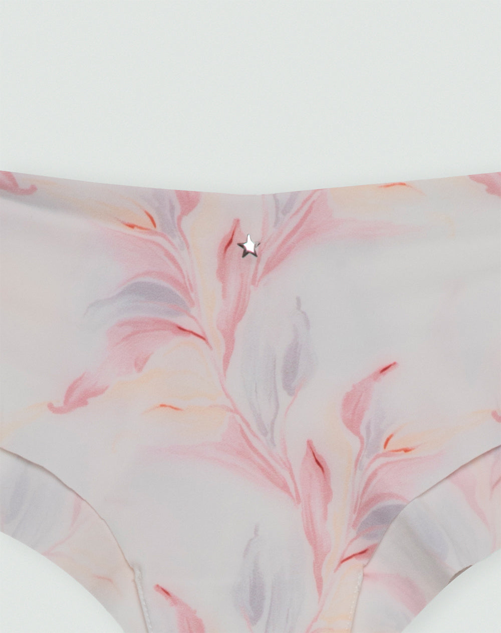 Panty cachetero microfibra invisible blanco estampado