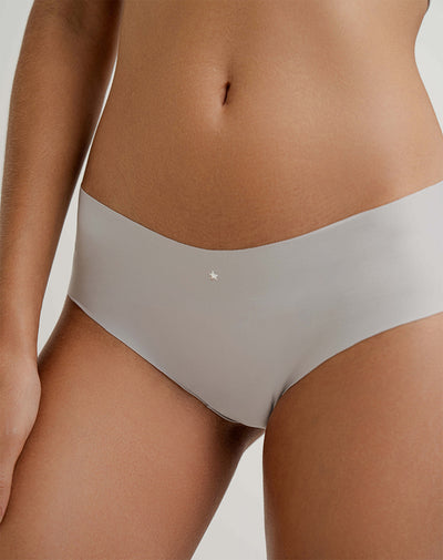 Panty cachetero microfibra invisible gris