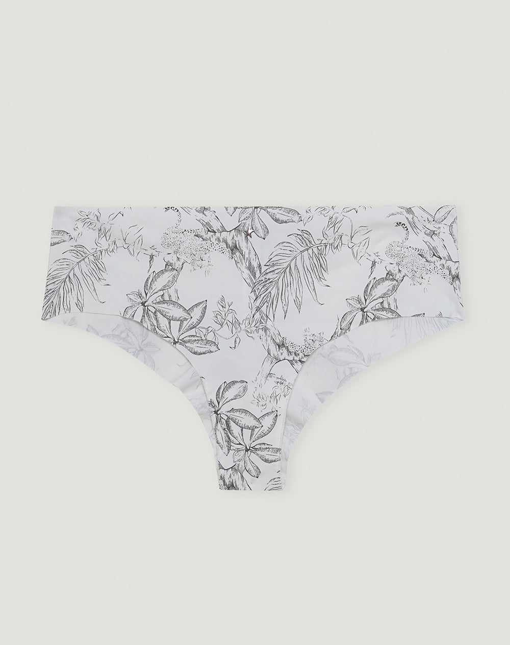 Panty cachetero microfibra invisible gris estampado