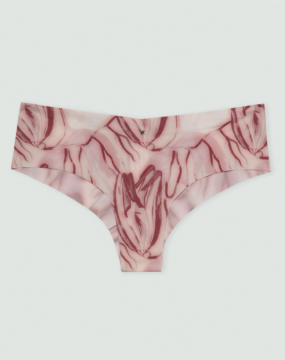 Panty cachetero microfibra invisible habano estampado