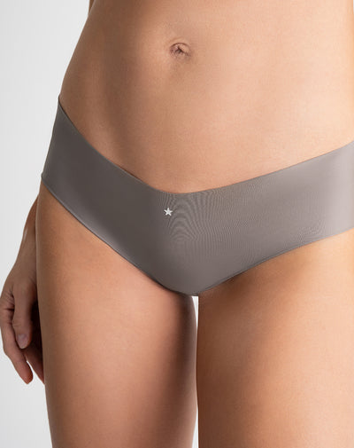 Panty cachetero microfibra invisible gris