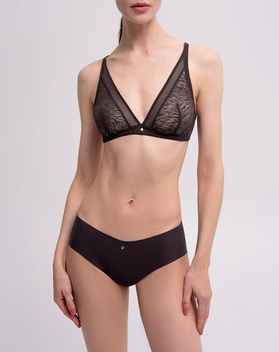 Panty cachetero microfibra invisible vinotinto