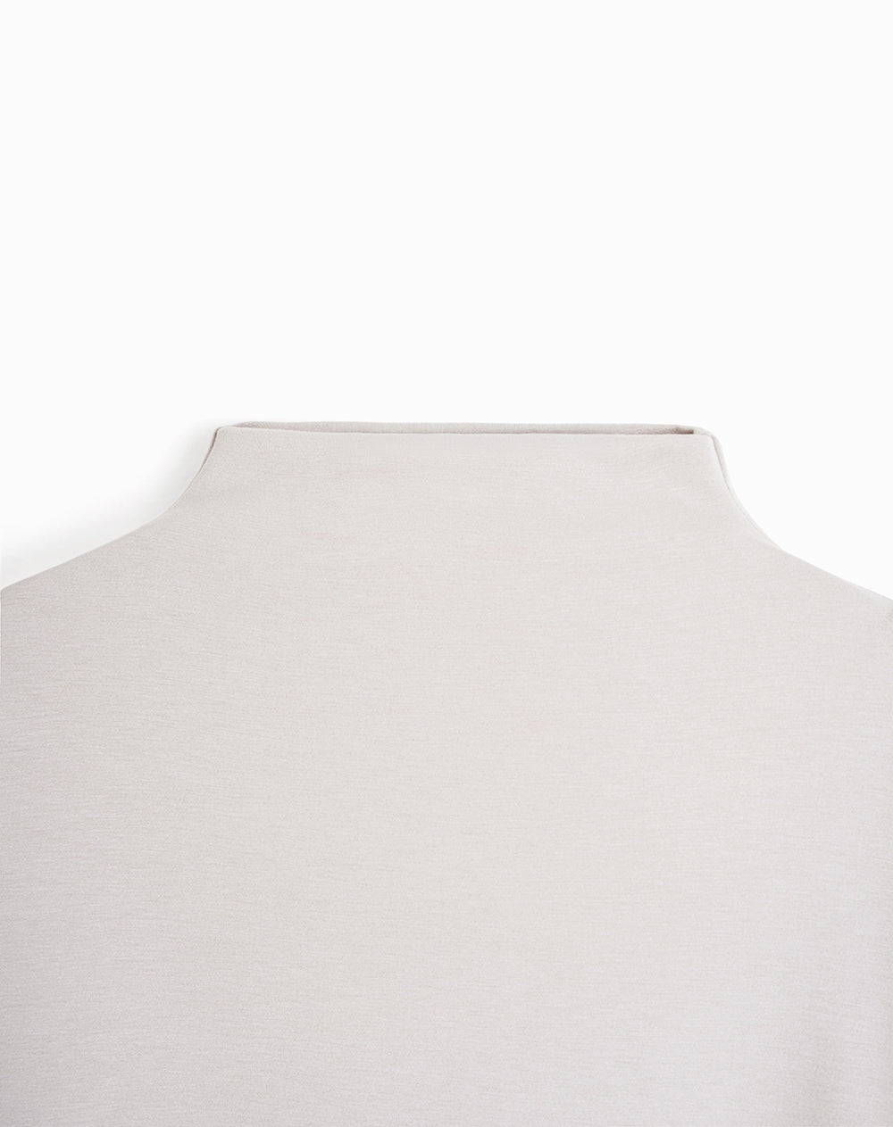 Camiseta oversize cuello alto gris mujer