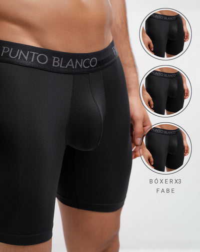Bóxer deportivo largo microfibra x3unds surtido