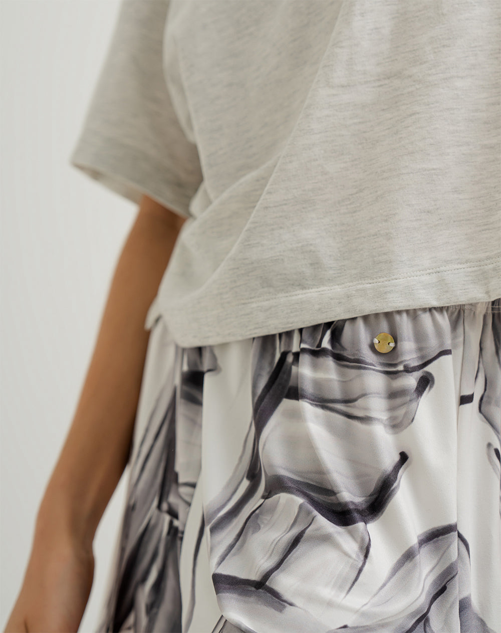 Short de pijama mujer gris estampado