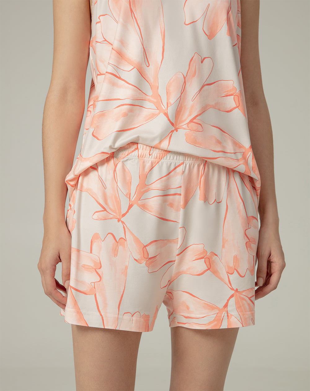 Short de pijama mujer habano estampado