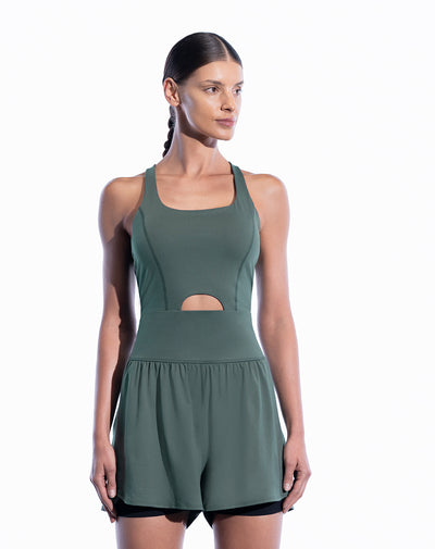 Enterizo regular fit verde