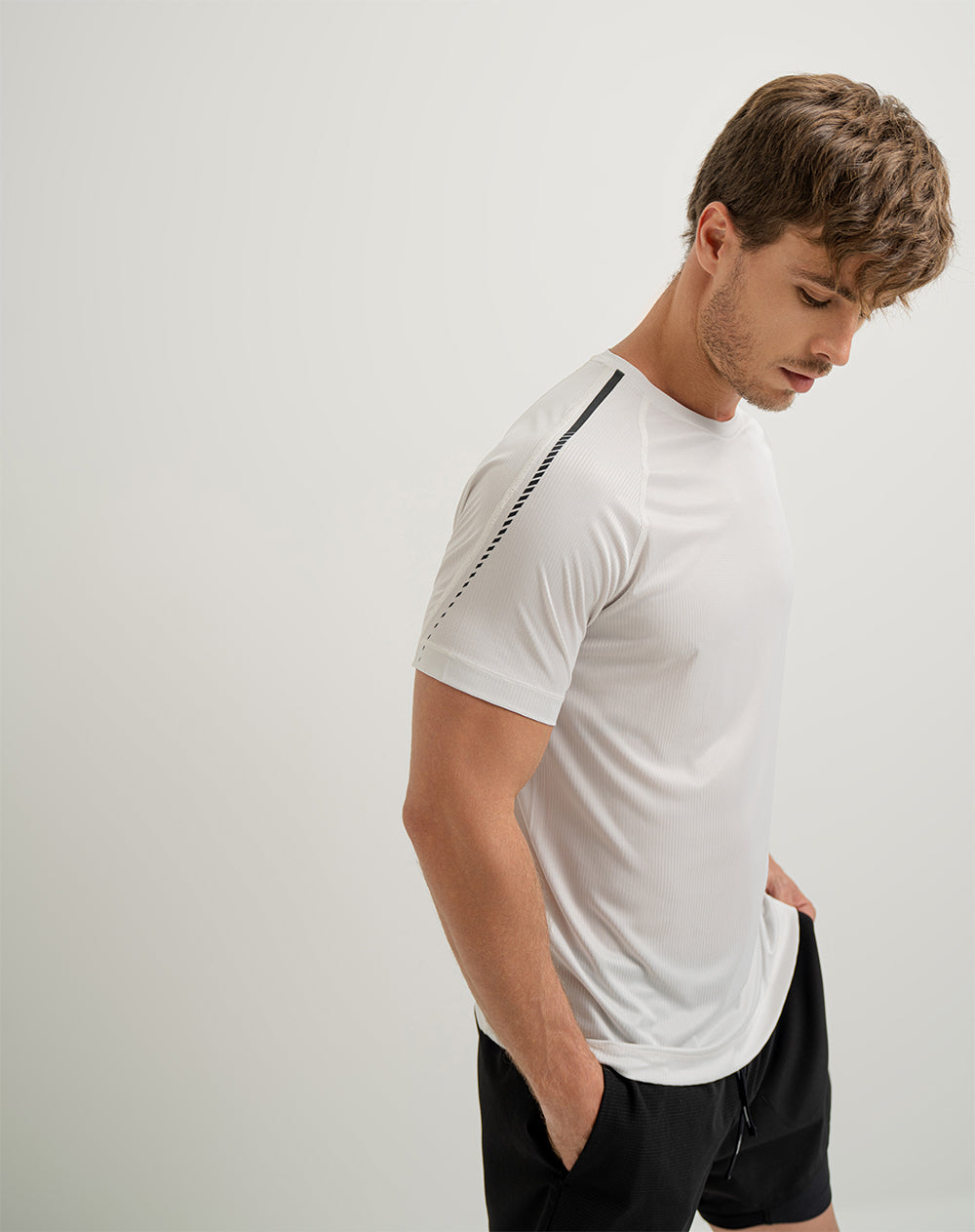 Camiseta deportiva  hombre control humedad gris