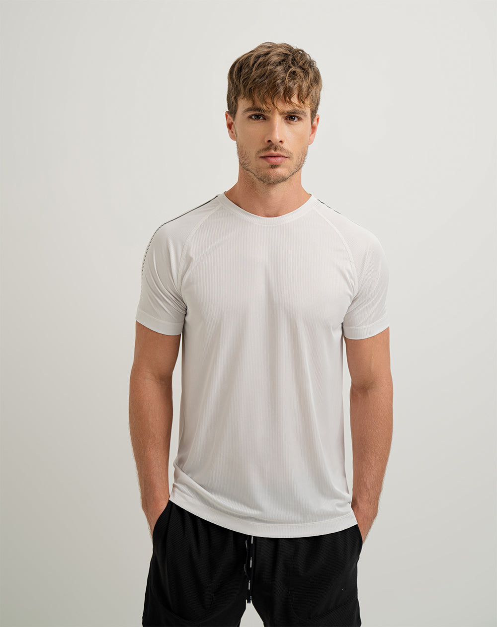 Camiseta deportiva  hombre control humedad gris
