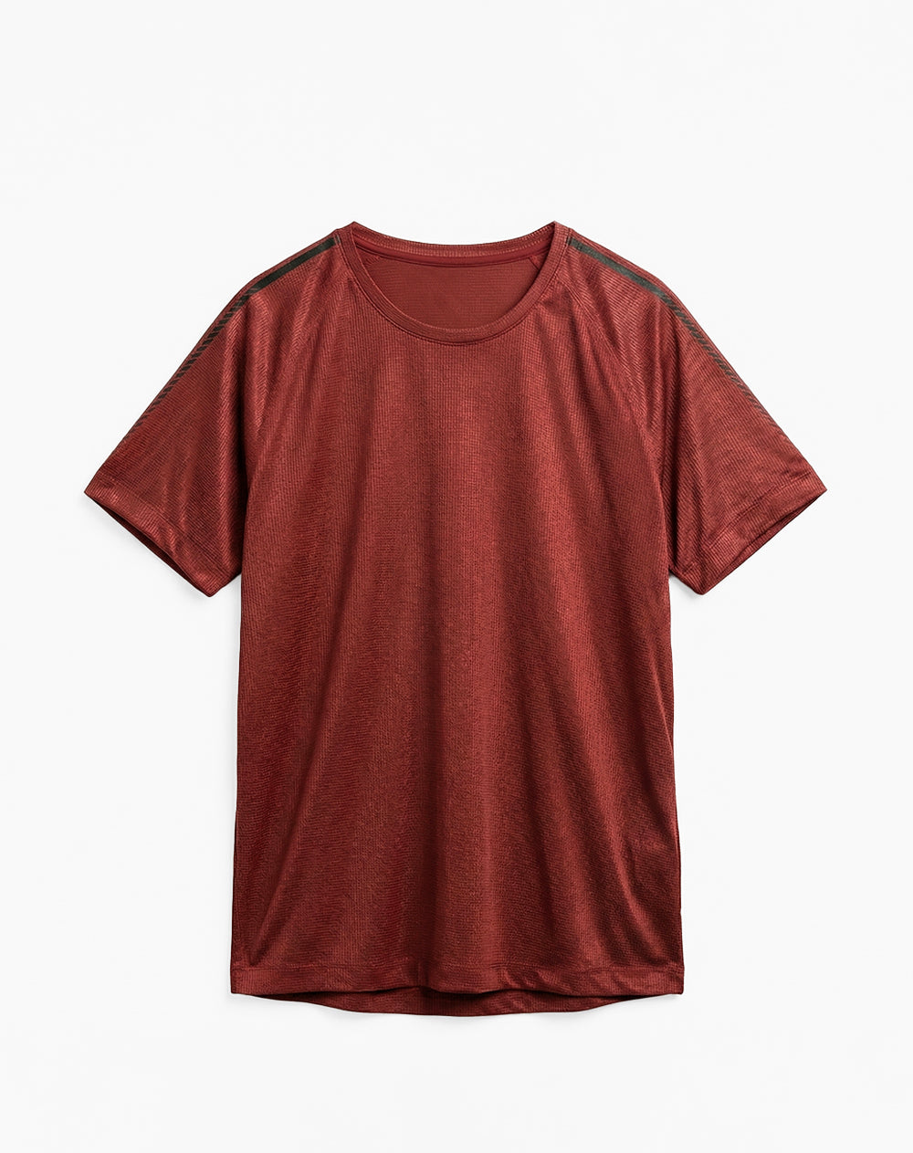 Camiseta deportiva control humedad vino tinto hombre