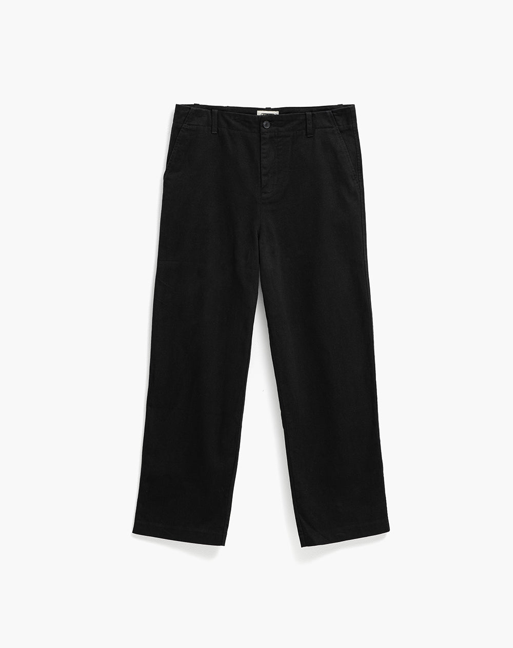 Pantalón regular tiro medio negro hombre