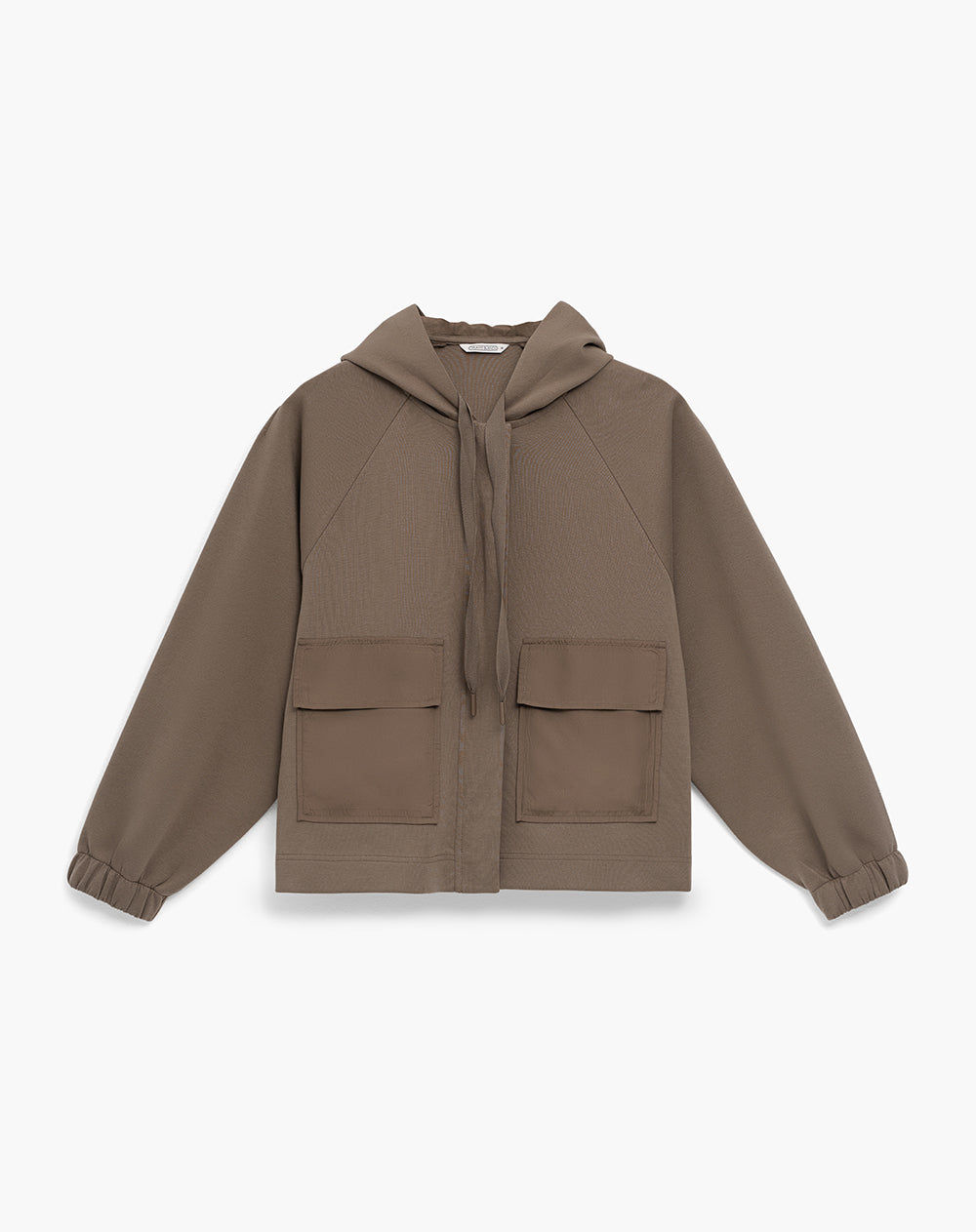 Chaqueta confort tacto suave café mujer