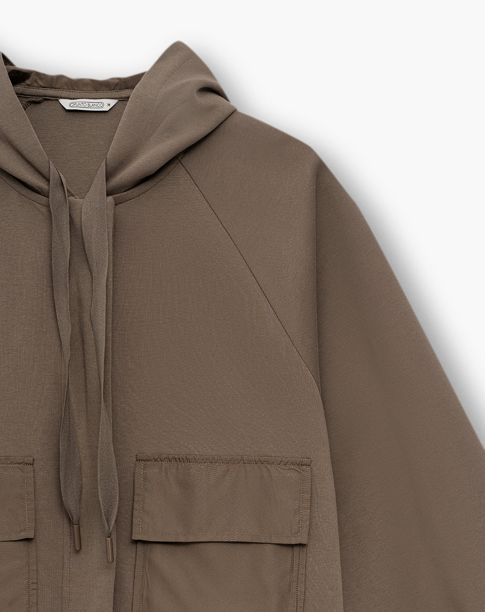 Chaqueta confort tacto suave café mujer