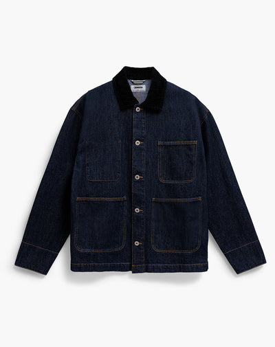 Chaqueta relaxed índigo oscuro mujer