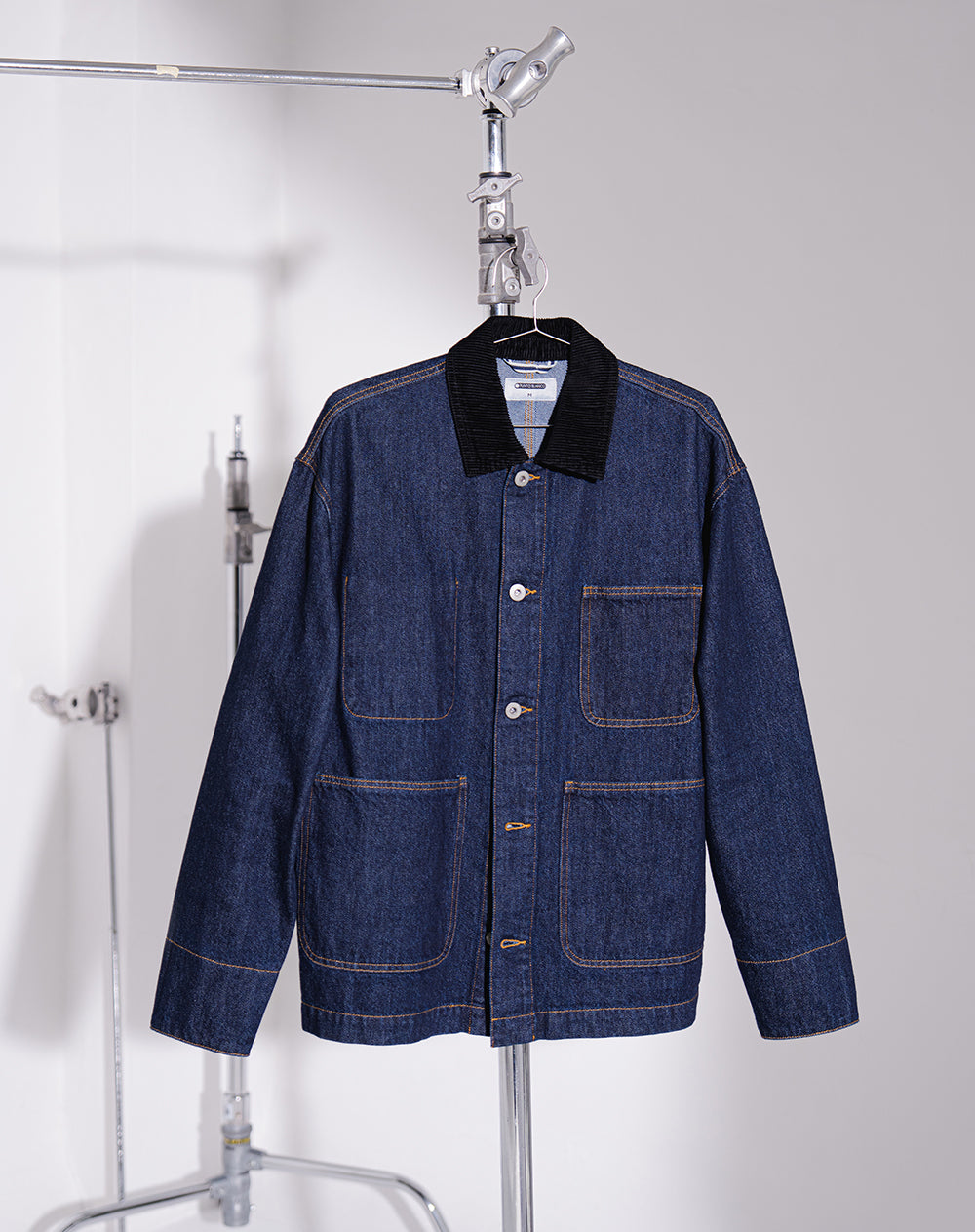 Chaqueta oversize denim oscuro hombre
