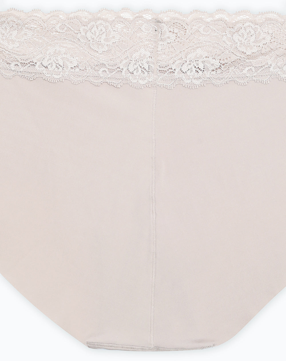 Panty cachetero clásico microfibra más encaje café claro