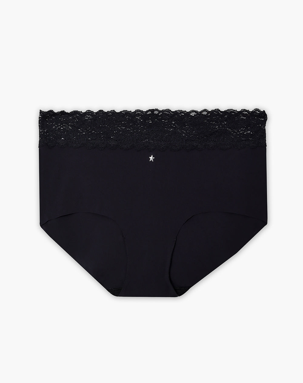 Panty cachetero clásico microfibra más encaje negro