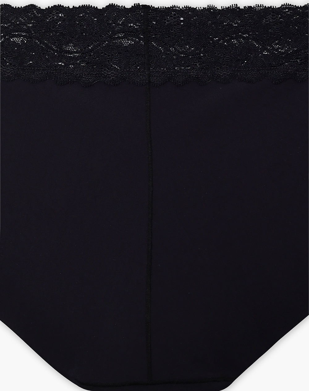 Panty cachetero clásico microfibra más encaje negro
