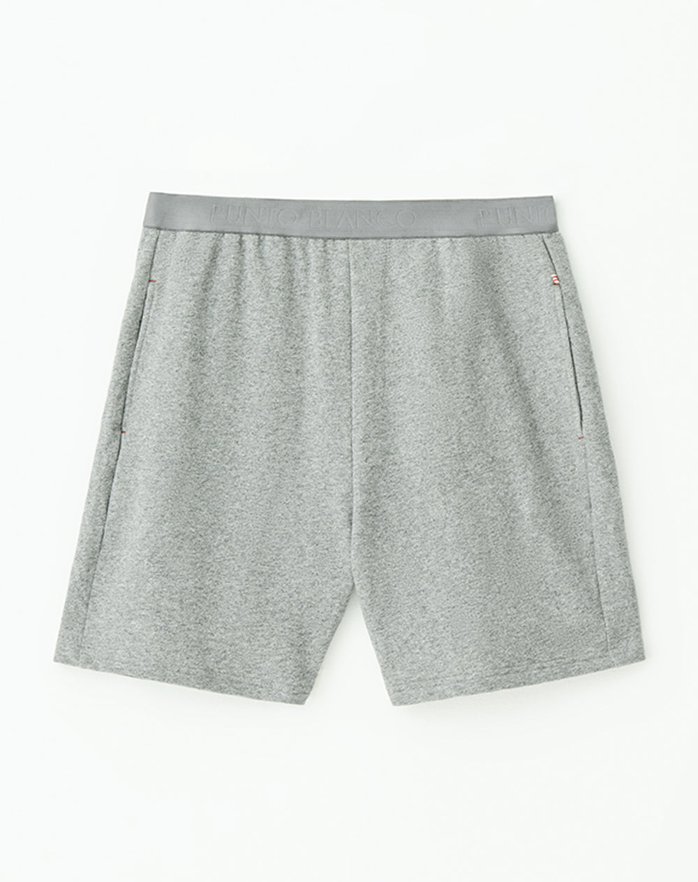 Camiseta + bermuda de pijama hombre algodón sostenible gris y blanco