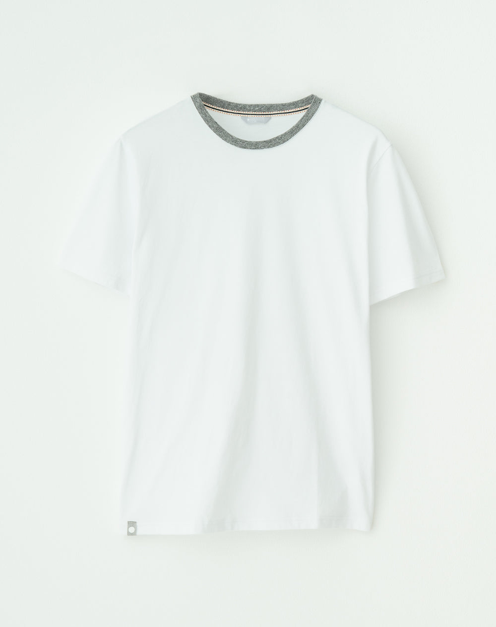 Camiseta + bermuda de pijama hombre algodón sostenible gris y blanco