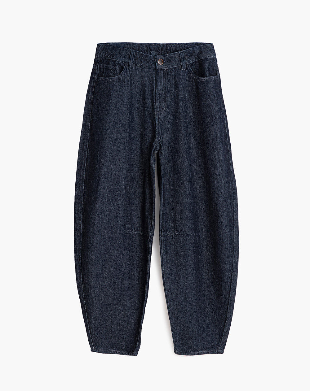 Jean tiro alto tipo balloon índigo oscuro Ana Beliza