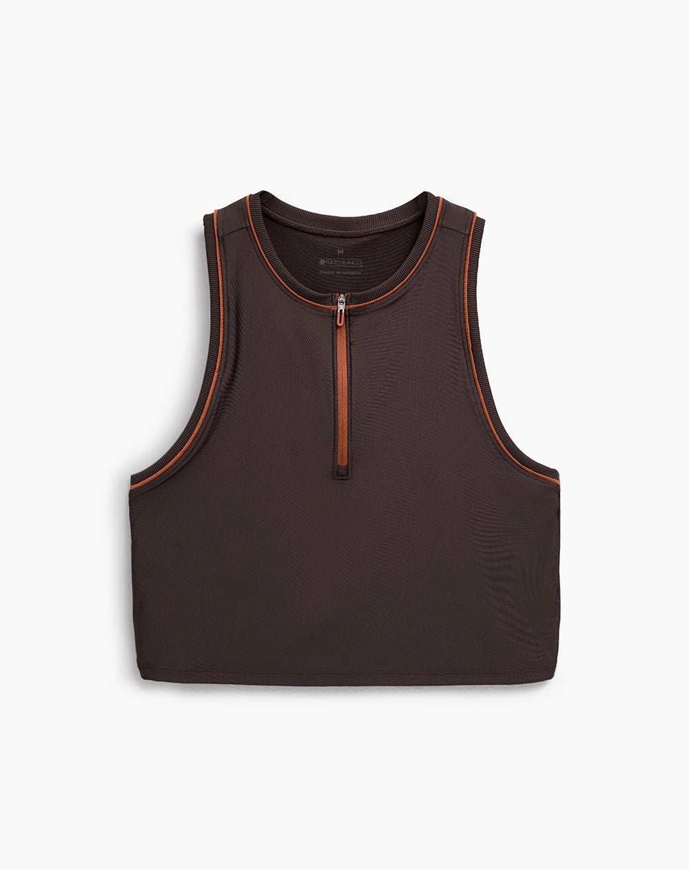 Top tiras anchas soporte bajo cafe