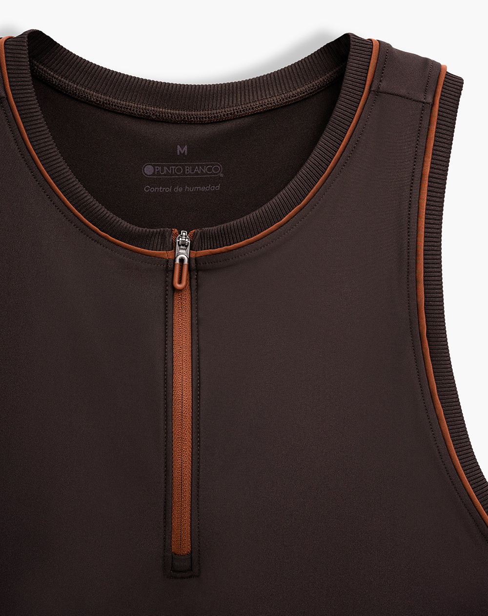 Top tiras anchas soporte bajo cafe