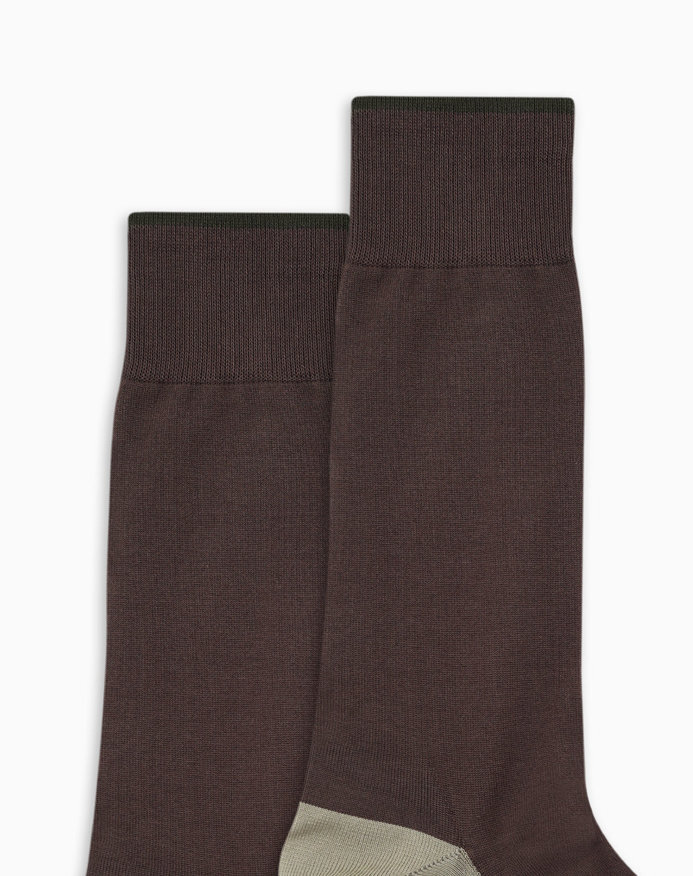 Medias largas café bloques