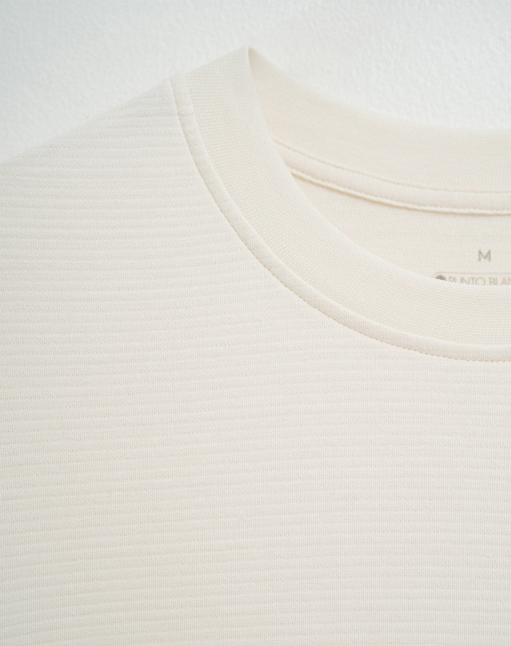 Camiseta en algodón sostenible crema para hombre