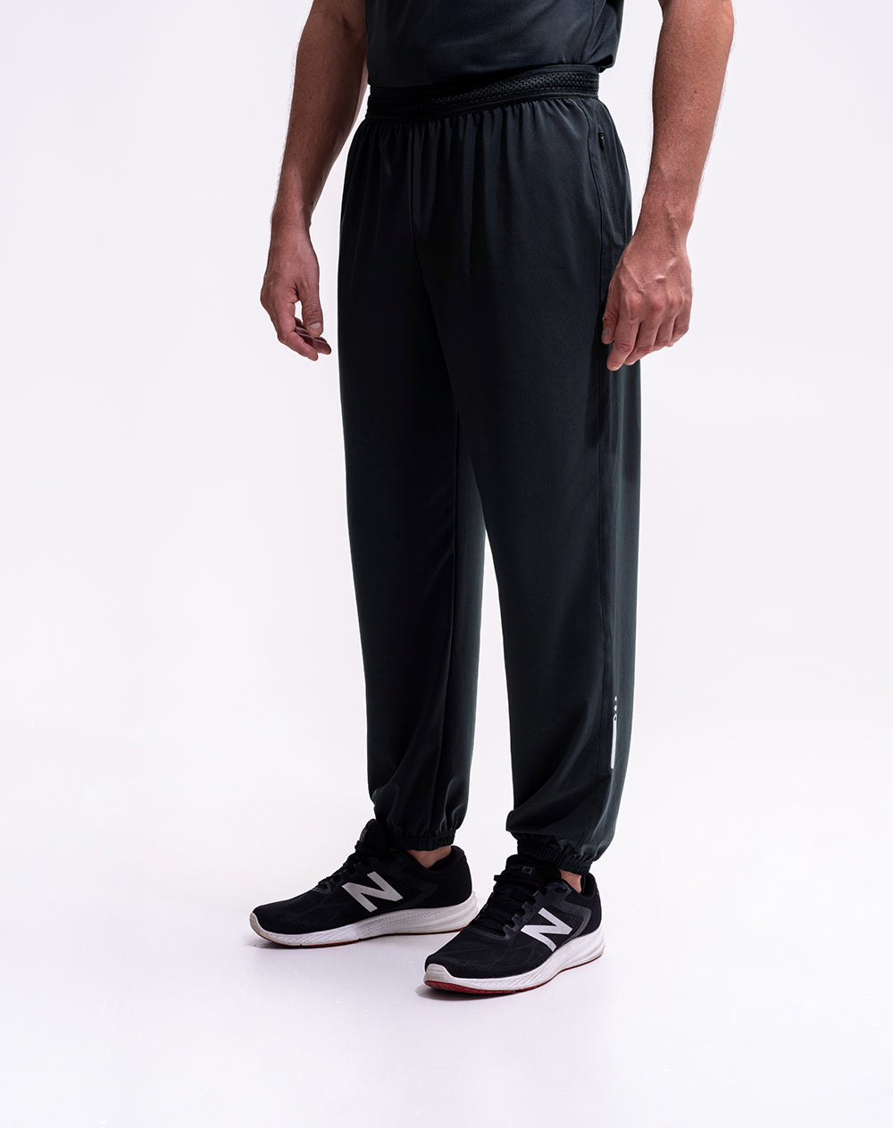 Jogger secado rápido negro hombre