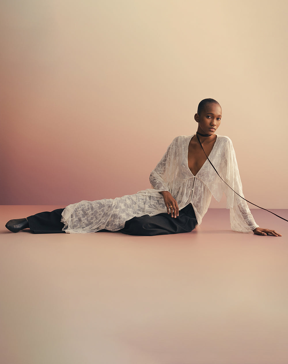 Vestido largo encaje  Ana Beliza