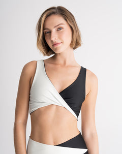 Top deportivo soporte medio multifuncional bicolor