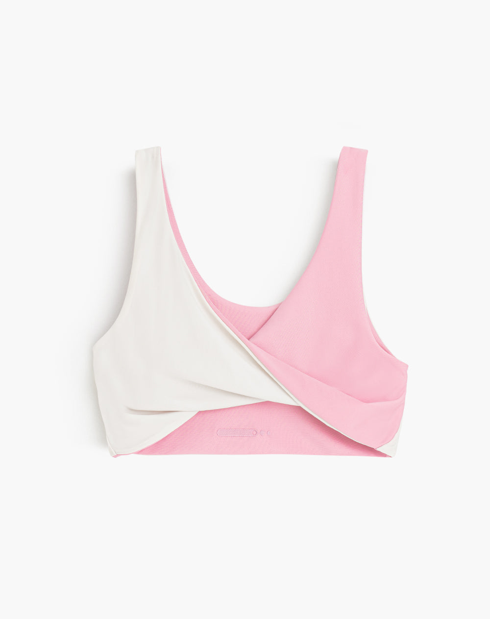 Top tiras anchas soporte medio rosado bloques