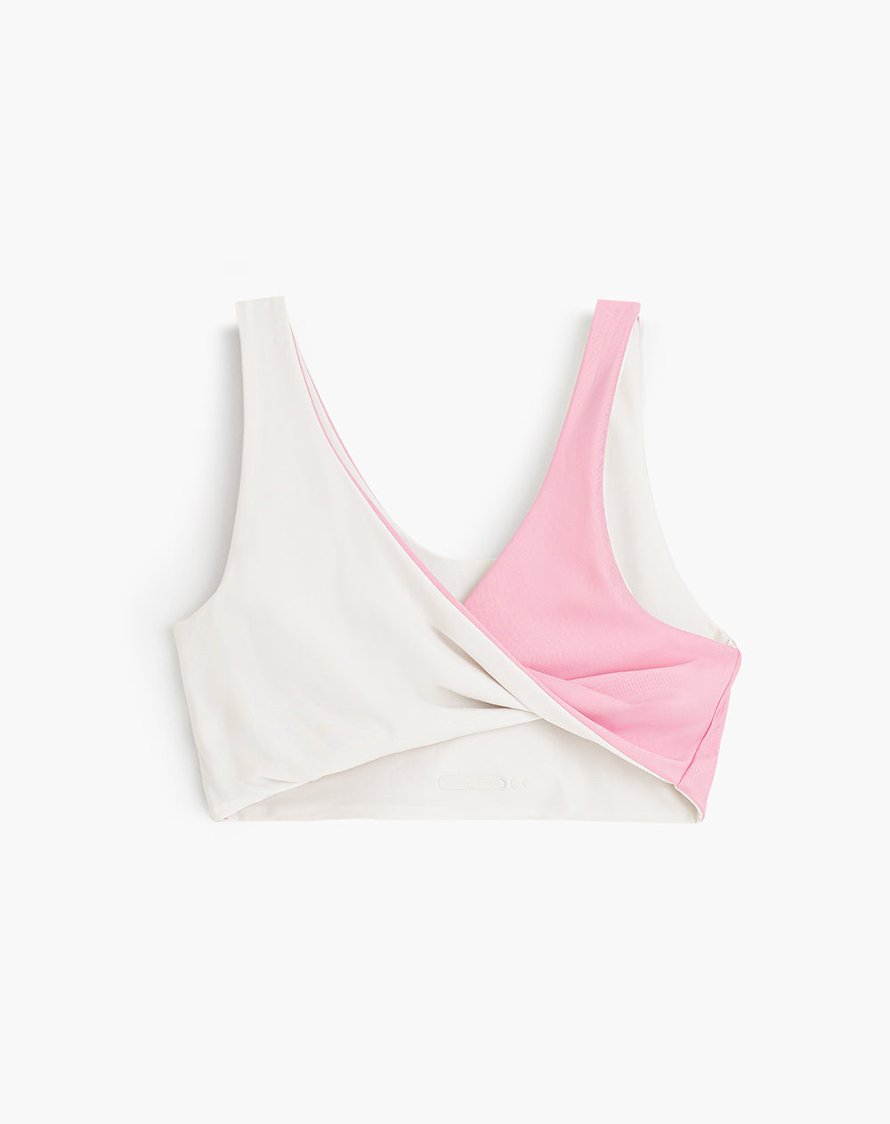 Top tiras anchas soporte medio rosado bloques