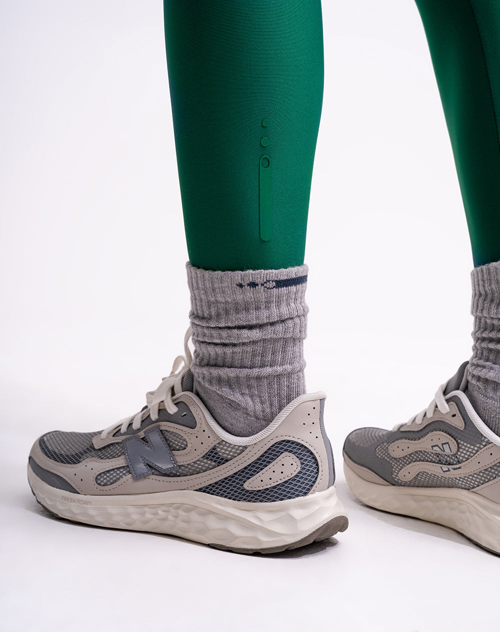 Legging deportivo control abdomen verde mujer