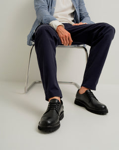 Zapatos blucher negros hombre