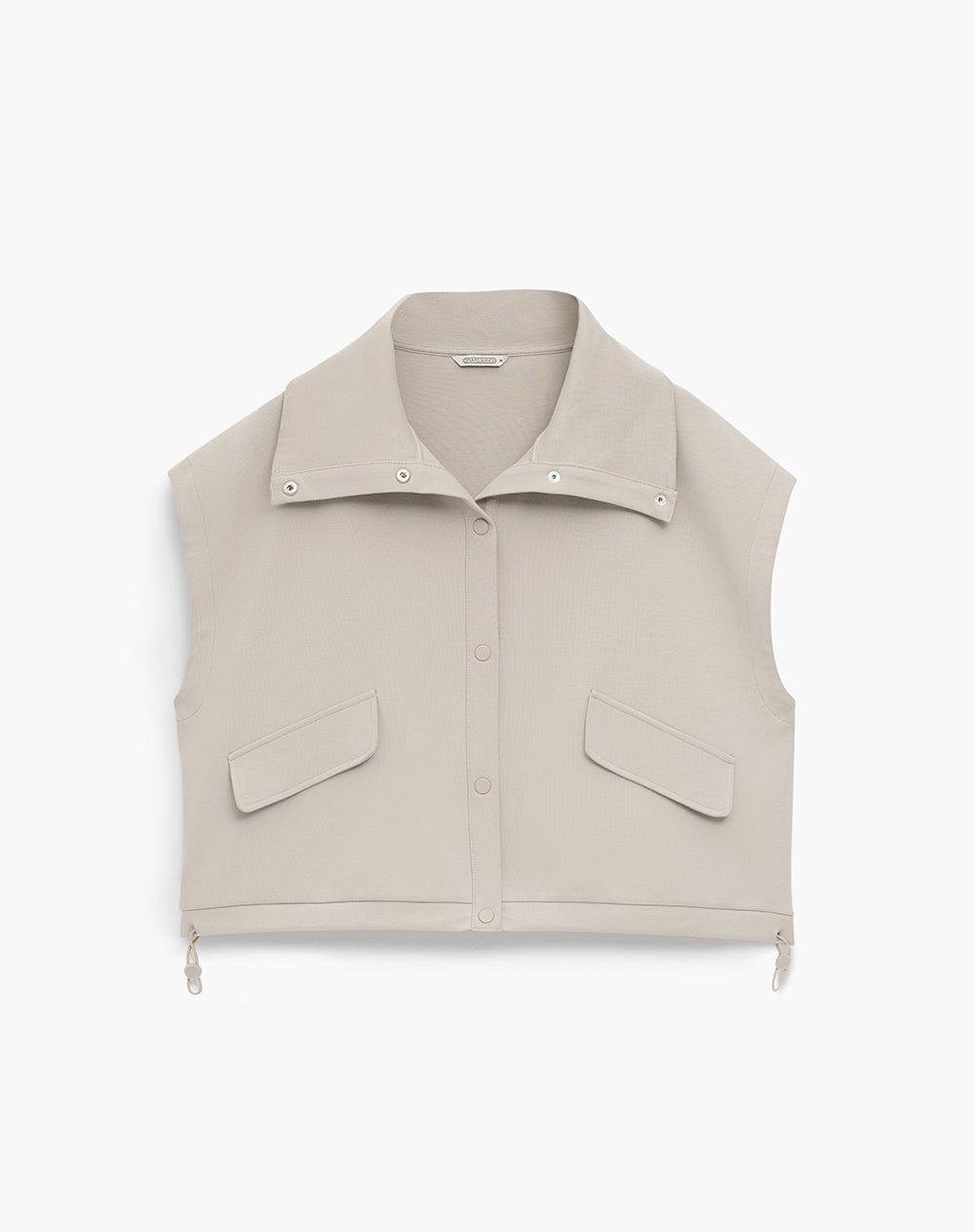 Chaleco oversized fit sin capucha arena