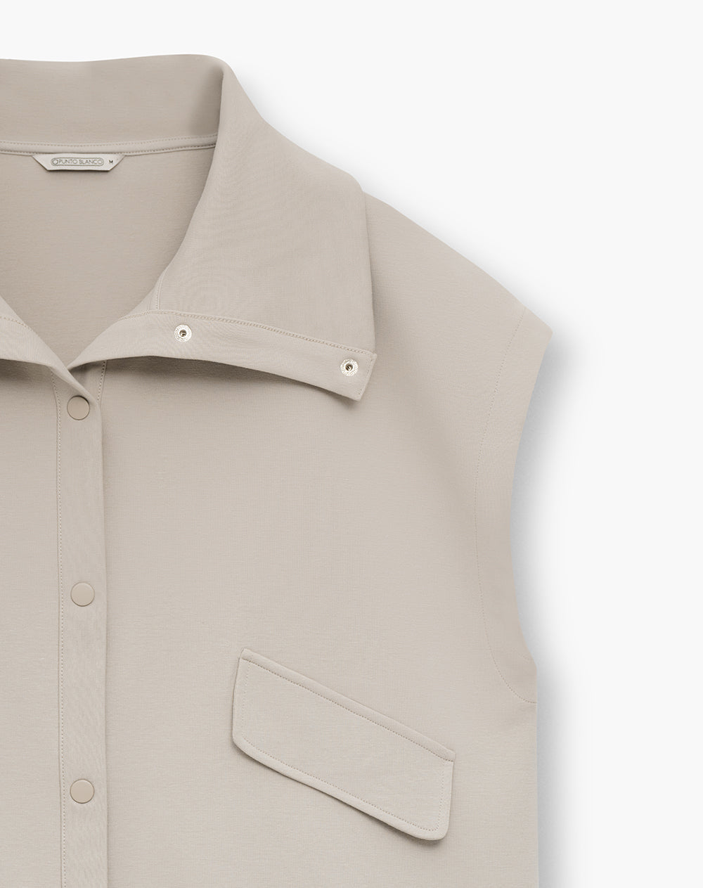 Chaleco oversized fit sin capucha arena